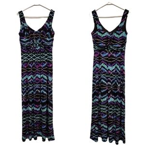 Bisou Bisou halter style maxi dress with waist brooch